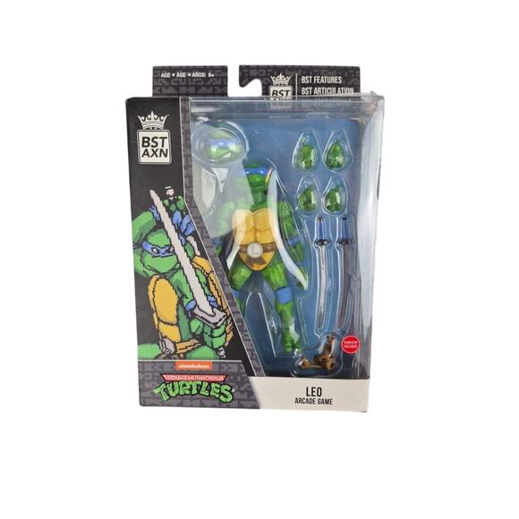 BST AXN Teenage Mutant Ninja Turtles Leo Arcade Nickelodeon Action Figure - Picture 1 of 16